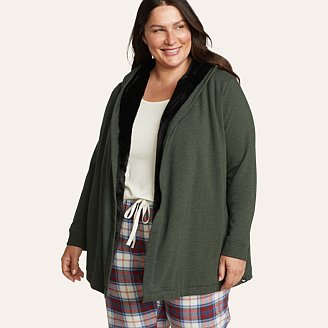 Womens Cabin Faux Fur Wrap