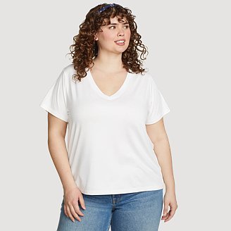 Womens Surreal Travel V-Neck T-Shirt