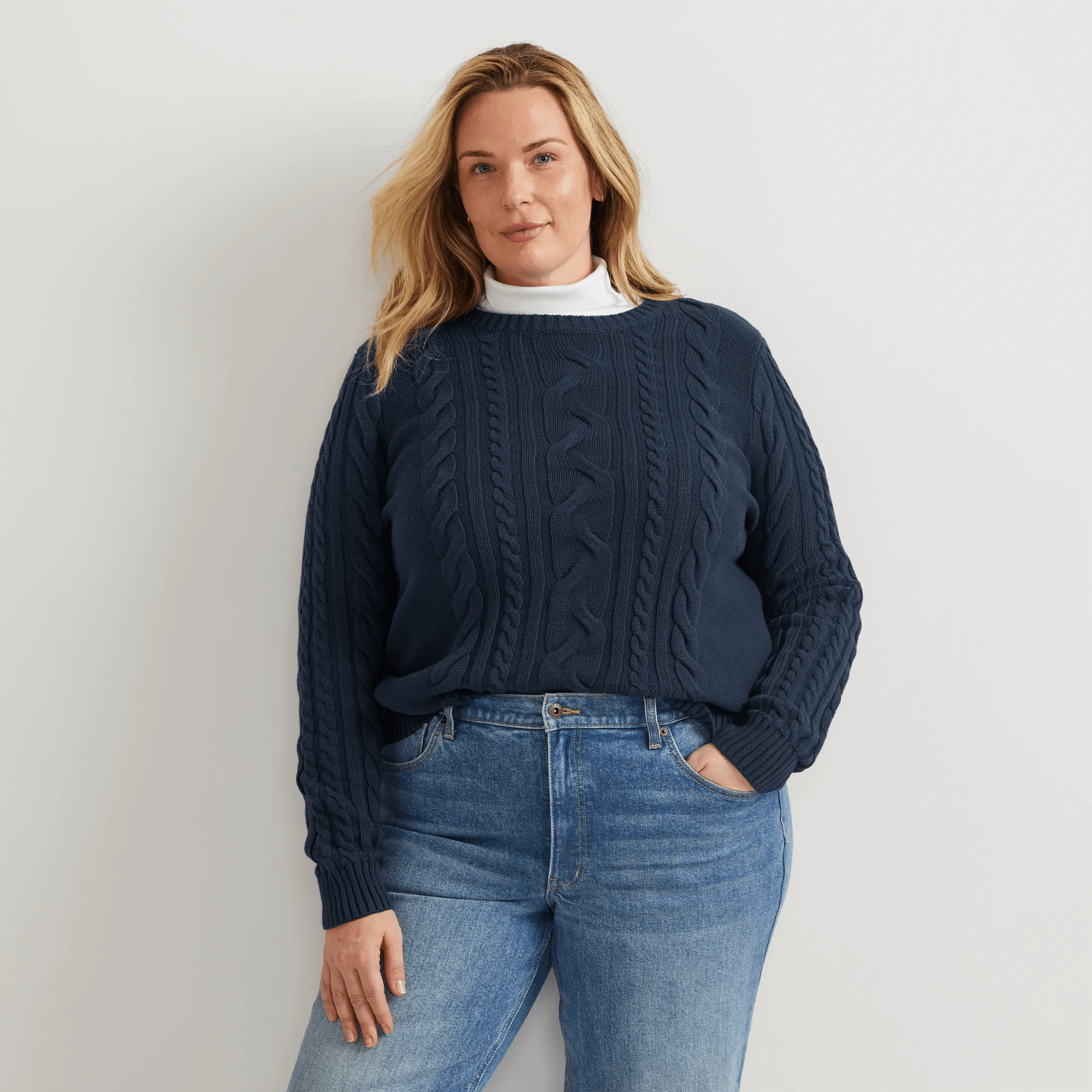 Classic Cable Crew Sweater