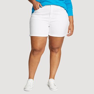 Image of Women's Boyfriend Rolled Denim Shorts - Relaxed Fit