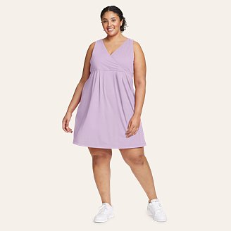 Womens Aster Crossover Dress - Solid