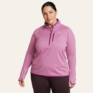 Womens High Route Grid Fleece 1/4-Zip