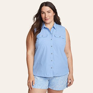 Womens Mountain Ripstop Sleeveless Shirt