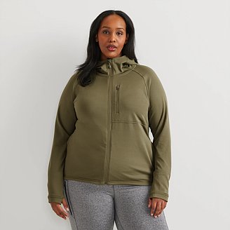 Women's High Route Grid Fleece Full-Zip Hoodie