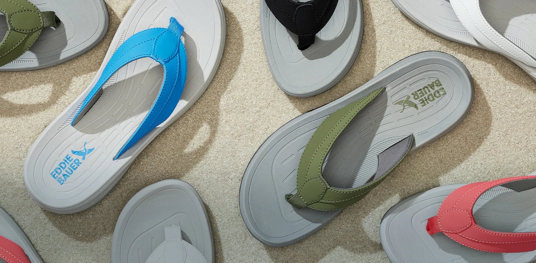 70% off shoes. Flip flops in different colors..